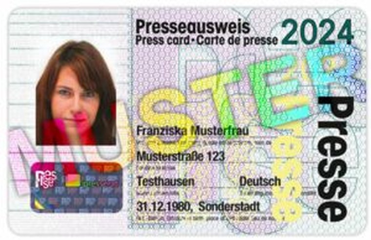 Muster Presseausweis 2024