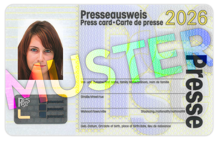 Presseausweis Muster 2026