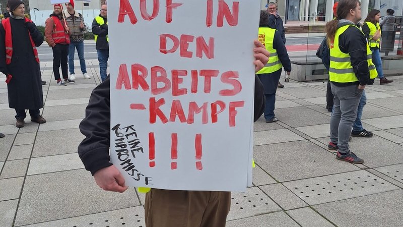 Plakat Auf in den Arbeitskampf
