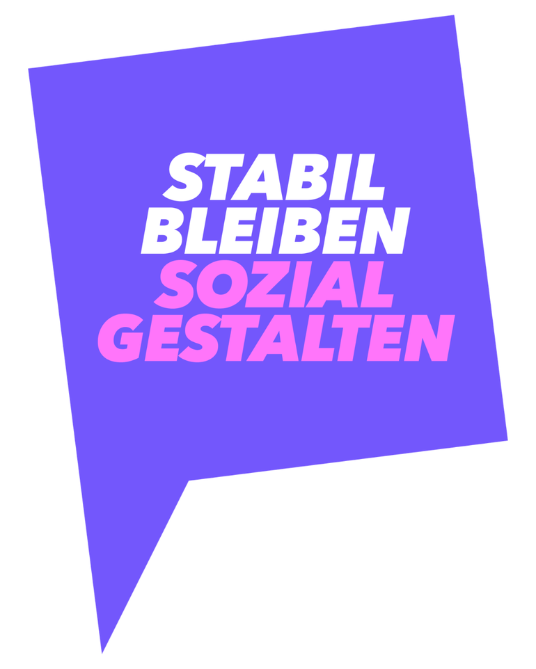 Logo Kampagne stabil bleiben - sozial gestalten