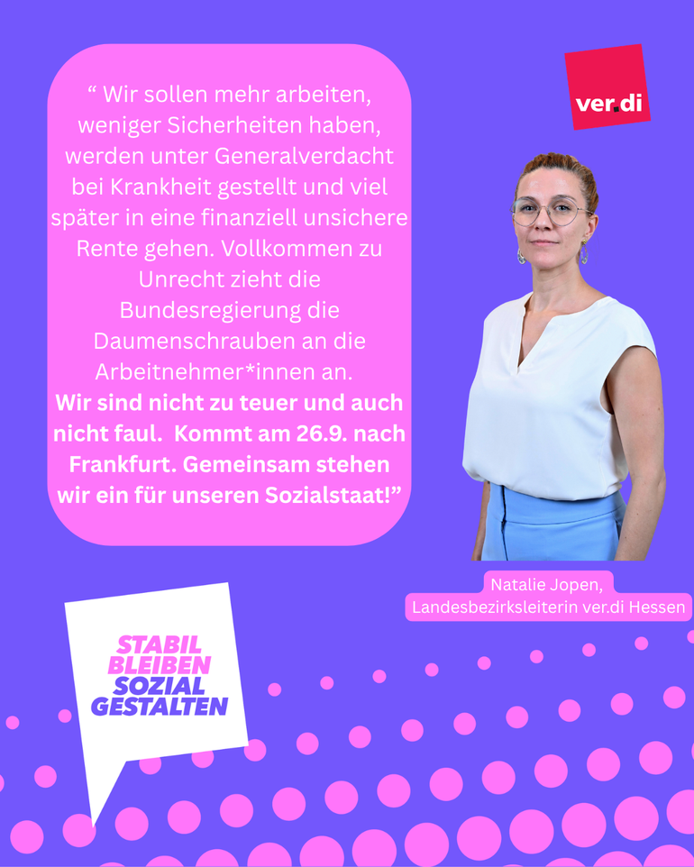 Natalie Jopen ruft zur Demo am 26.9. auf