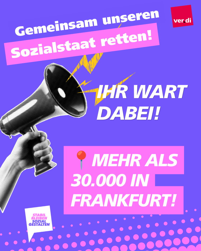 Grafik nach Demo: Teilnehmendenzahl 30.000