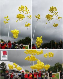 Protest vor der Aktionärsversammlung DPAG
