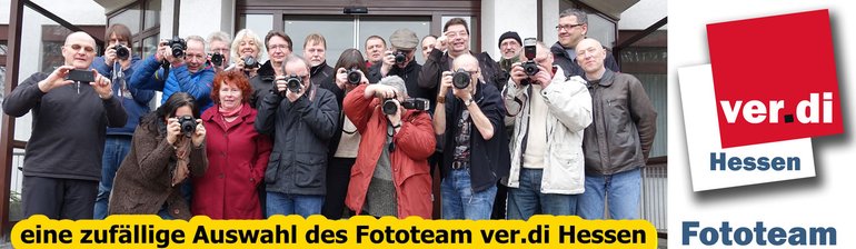 Mitglieder des Fototeams auf einem Workshop im ver.di-Bildungszentrum in Gladenbach.