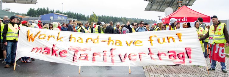 Streik bei Amazon in Bad Hersfeld am 22.09.2014