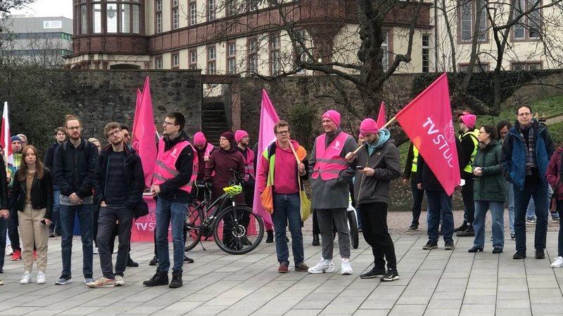 Warnstreik in Darmstadt